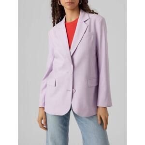 Vero Moda Thuytroian Blazer Jacket Single Breasted Orchid Bloom Lilac NWT Sz 12